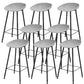 Luxurious Armless Counter High Stool Backrest Metal Bar Stool with Plastic Seat Grey 8 Piece Set Clearhalo 'Bar Furniture' 'Bar Stools' 'bar_stools' 'furn' 'furn_bar_stools' 'Furniture' 'Kitchen & Dining Furniture' 6316868