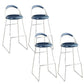 Contemporary Counter Height Stools Blue Bar Stool for Bar Use 4 Piece Set Non-Swivel Clearhalo 'Bar Furniture' 'Bar Stools' 'bar_stools' 'furn' 'furn_bar_stools' 'Furniture' 'Kitchen & Dining Furniture' 6316884