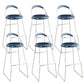 Contemporary Counter Height Stools Blue Bar Stool for Bar Use 6 Piece Set Non-Swivel Clearhalo 'Bar Furniture' 'Bar Stools' 'bar_stools' 'furn' 'furn_bar_stools' 'Furniture' 'Kitchen & Dining Furniture' 6316888
