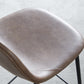 Modern Style Armless Counter Stool Faux Leather Low Back Bar Stool for Indoor
