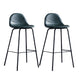 Modern Style Armless Counter Stool Faux Leather Low Back Bar Stool for Indoor