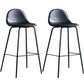 Modern Style Armless Counter Stool Faux Leather Low Back Bar Stool for Indoor
