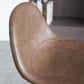 Modern Style Armless Counter Stool Faux Leather Low Back Bar Stool for Indoor