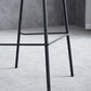 Modern Style Armless Counter Stool Faux Leather Low Back Bar Stool for Indoor