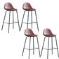 Modern Style Armless Counter Stool Faux Leather Low Back Bar Stool for Indoor