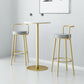 Glam Style Armless Counter Stool Faux Leather Round Bar Stool Clearhalo 'Bar Furniture' 'Bar Stools' 'bar_stools' 'furn' 'furn_bar_stools' 'Furniture' 'Kitchen & Dining Furniture' 6316956