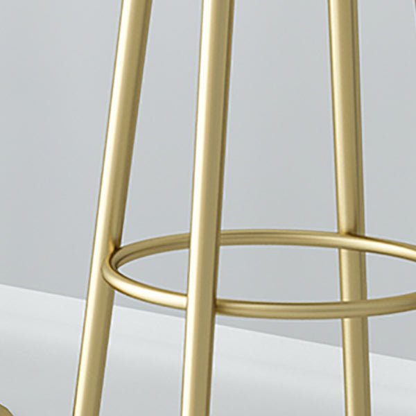 Glam Style Armless Counter Stool Faux Leather Round Bar Stool Clearhalo 'Bar Furniture' 'Bar Stools' 'bar_stools' 'furn' 'furn_bar_stools' 'Furniture' 'Kitchen & Dining Furniture' 6316962