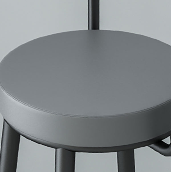 Glam Style Armless Counter Stool Faux Leather Round Bar Stool Clearhalo 'Bar Furniture' 'Bar Stools' 'bar_stools' 'furn' 'furn_bar_stools' 'Furniture' 'Kitchen & Dining Furniture' 6316964
