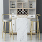 Glam Style Armless Counter Stool Faux Leather Round Bar Stool Clearhalo 'Bar Furniture' 'Bar Stools' 'bar_stools' 'furn' 'furn_bar_stools' 'Furniture' 'Kitchen & Dining Furniture' 6316967