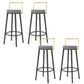 Glam Style Armless Counter Stool Faux Leather Round Bar Stool Black-Gold 4 Piece Set Bar Stool(31"H) Clearhalo 'Bar Furniture' 'Bar Stools' 'bar_stools' 'furn' 'furn_bar_stools' 'Furniture' 'Kitchen & Dining Furniture' 6316987