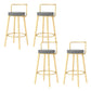 Glam Style Armless Counter Stool Faux Leather Round Bar Stool Gold 4 Piece Set Counter Stool(26"H) Clearhalo 'Bar Furniture' 'Bar Stools' 'bar_stools' 'furn' 'furn_bar_stools' 'Furniture' 'Kitchen & Dining Furniture' 6316989