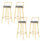 Glam Style Armless Counter Stool Faux Leather Round Bar Stool Gold 4 Piece Set Bar Stool(31"H) Clearhalo 'Bar Furniture' 'Bar Stools' 'bar_stools' 'furn' 'furn_bar_stools' 'Furniture' 'Kitchen & Dining Furniture' 6316991