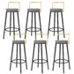 Glam Style Armless Counter Stool Faux Leather Round Bar Stool Black-Gold 6 Piece Set Bar Stool(31"H) Clearhalo 'Bar Furniture' 'Bar Stools' 'bar_stools' 'furn' 'furn_bar_stools' 'Furniture' 'Kitchen & Dining Furniture' 6316999