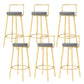 Glam Style Armless Counter Stool Faux Leather Round Bar Stool Gold 6 Piece Set Bar Stool(31"H) Clearhalo 'Bar Furniture' 'Bar Stools' 'bar_stools' 'furn' 'furn_bar_stools' 'Furniture' 'Kitchen & Dining Furniture' 6317003