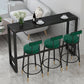 Glam Upholstered Counter Stool Bar-height Low Back Bar Stool with Metal Base Clearhalo 'Bar Furniture' 'Bar Stools' 'bar_stools' 'furn' 'furn_bar_stools' 'Furniture' 'Kitchen & Dining Furniture' 6317036