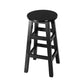 Silla alta redonda de madera maciza sin respaldo Silla de mostrador de madera industrial con 4 patas