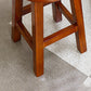 Silla alta redonda de madera maciza sin respaldo Silla de mostrador de madera industrial con 4 patas