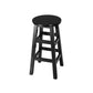 Silla alta redonda de madera maciza sin respaldo Silla de mostrador de madera industrial con 4 patas