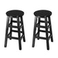 Silla alta redonda de madera maciza sin respaldo Silla de mostrador de madera industrial con 4 patas