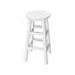 Silla alta redonda de madera maciza sin respaldo Silla de mostrador de madera industrial con 4 patas
