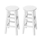Silla alta redonda de madera maciza sin respaldo Silla de mostrador de madera industrial con 4 patas