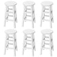 Silla alta redonda de madera maciza sin respaldo Silla de mostrador de madera industrial con 4 patas