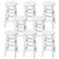Silla alta redonda de madera maciza sin respaldo Silla de mostrador de madera industrial con 4 patas
