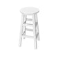 Silla alta redonda de madera maciza sin respaldo Silla de mostrador de madera industrial con 4 patas