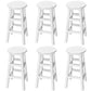 Silla alta redonda de madera maciza sin respaldo Silla de mostrador de madera industrial con 4 patas