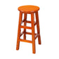 Silla alta redonda de madera maciza sin respaldo Silla de mostrador de madera industrial con 4 patas