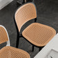 Nordic Backrest Counter Stool with Metal Base Plastic Armless Bar Chair