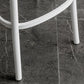 Nordic Backrest Counter Stool with Metal Base Plastic Armless Bar Chair