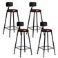 Contemporary Style Counter Stool Living Room Bar Stool with Metal Base 4 Piece Set Upholstered Four Legs Clearhalo 'Bar Furniture' 'Bar Stools' 'bar_stools' 'furn' 'furn_bar_stools' 'Furniture' 'Kitchen & Dining Furniture' 6317588