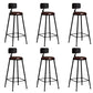 Contemporary Style Counter Stool Living Room Bar Stool with Metal Base 6 Piece Set Upholstered Four Legs Clearhalo 'Bar Furniture' 'Bar Stools' 'bar_stools' 'furn' 'furn_bar_stools' 'Furniture' 'Kitchen & Dining Furniture' 6317589