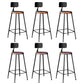 Contemporary Style Counter Stool Living Room Bar Stool with Metal Base 6 Piece Set Non-Upholstered Four Legs Clearhalo 'Bar Furniture' 'Bar Stools' 'bar_stools' 'furn' 'furn_bar_stools' 'Furniture' 'Kitchen & Dining Furniture' 6317598