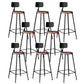 Contemporary Style Counter Stool Living Room Bar Stool with Metal Base 8 Piece Set Non-Upholstered Four Legs Clearhalo 'Bar Furniture' 'Bar Stools' 'bar_stools' 'furn' 'furn_bar_stools' 'Furniture' 'Kitchen & Dining Furniture' 6317599