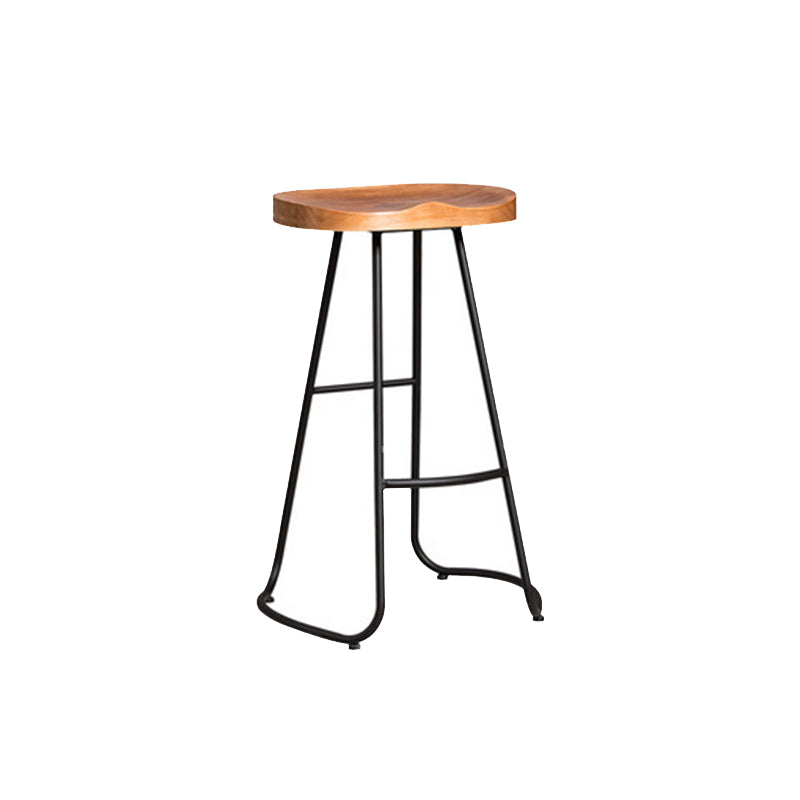Contemporary Style Counter Stool Living Room Bar Stool with Metal Base 1 Piece Non-Upholstered Sled Clearhalo 'Bar Furniture' 'Bar Stools' 'bar_stools' 'furn' 'furn_bar_stools' 'Furniture' 'Kitchen & Dining Furniture' 6317600