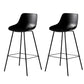 Contemporary Counter Height Stools Plastic Height Bar Stool for Living Room Black 2 Piece Set Clearhalo 'Bar Furniture' 'Bar Stools' 'bar_stools' 'furn' 'furn_bar_stools' 'Furniture' 'Kitchen & Dining Furniture' 6317609