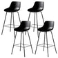 Contemporary Counter Height Stools Plastic Height Bar Stool for Living Room Black 4 Piece Set Clearhalo 'Bar Furniture' 'Bar Stools' 'bar_stools' 'furn' 'furn_bar_stools' 'Furniture' 'Kitchen & Dining Furniture' 6317611