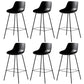 Contemporary Counter Height Stools Plastic Height Bar Stool for Living Room Black 6 Piece Set Clearhalo 'Bar Furniture' 'Bar Stools' 'bar_stools' 'furn' 'furn_bar_stools' 'Furniture' 'Kitchen & Dining Furniture' 6317612