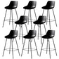 Contemporary Counter Height Stools Plastic Height Bar Stool for Living Room Black 8 Piece Set Clearhalo 'Bar Furniture' 'Bar Stools' 'bar_stools' 'furn' 'furn_bar_stools' 'Furniture' 'Kitchen & Dining Furniture' 6317615
