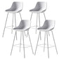 Contemporary Counter Height Stools Plastic Height Bar Stool for Living Room White 4 Piece Set Clearhalo 'Bar Furniture' 'Bar Stools' 'bar_stools' 'furn' 'furn_bar_stools' 'Furniture' 'Kitchen & Dining Furniture' 6317619