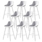 Contemporary Counter Height Stools Plastic Height Bar Stool for Living Room White 8 Piece Set Clearhalo 'Bar Furniture' 'Bar Stools' 'bar_stools' 'furn' 'furn_bar_stools' 'Furniture' 'Kitchen & Dining Furniture' 6317623