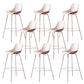 Contemporary Counter Height Stools Plastic Height Bar Stool for Living Room Pink 8 Piece Set Clearhalo 'Bar Furniture' 'Bar Stools' 'bar_stools' 'furn' 'furn_bar_stools' 'Furniture' 'Kitchen & Dining Furniture' 6317629