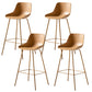 Contemporary Counter Height Stools Plastic Height Bar Stool for Living Room Yellow 4 Piece Set Clearhalo 'Bar Furniture' 'Bar Stools' 'bar_stools' 'furn' 'furn_bar_stools' 'Furniture' 'Kitchen & Dining Furniture' 6317631