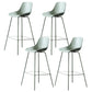 Contemporary Counter Height Stools Plastic Height Bar Stool for Living Room Gray-Green 4 Piece Set Clearhalo 'Bar Furniture' 'Bar Stools' 'bar_stools' 'furn' 'furn_bar_stools' 'Furniture' 'Kitchen & Dining Furniture' 6317639