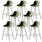 Contemporary Counter Height Stools Plastic Height Bar Stool for Living Room Blackish Green 8 Piece Set Clearhalo 'Bar Furniture' 'Bar Stools' 'bar_stools' 'furn' 'furn_bar_stools' 'Furniture' 'Kitchen & Dining Furniture' 6317645