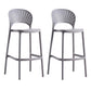 背もたれカウンターハイスツールプラスチック工業用アームレスカフェバースツール