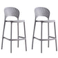 背もたれカウンターハイスツールプラスチック工業用アームレスカフェバースツール