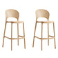 背もたれカウンターハイスツールプラスチック工業用アームレスカフェバースツール